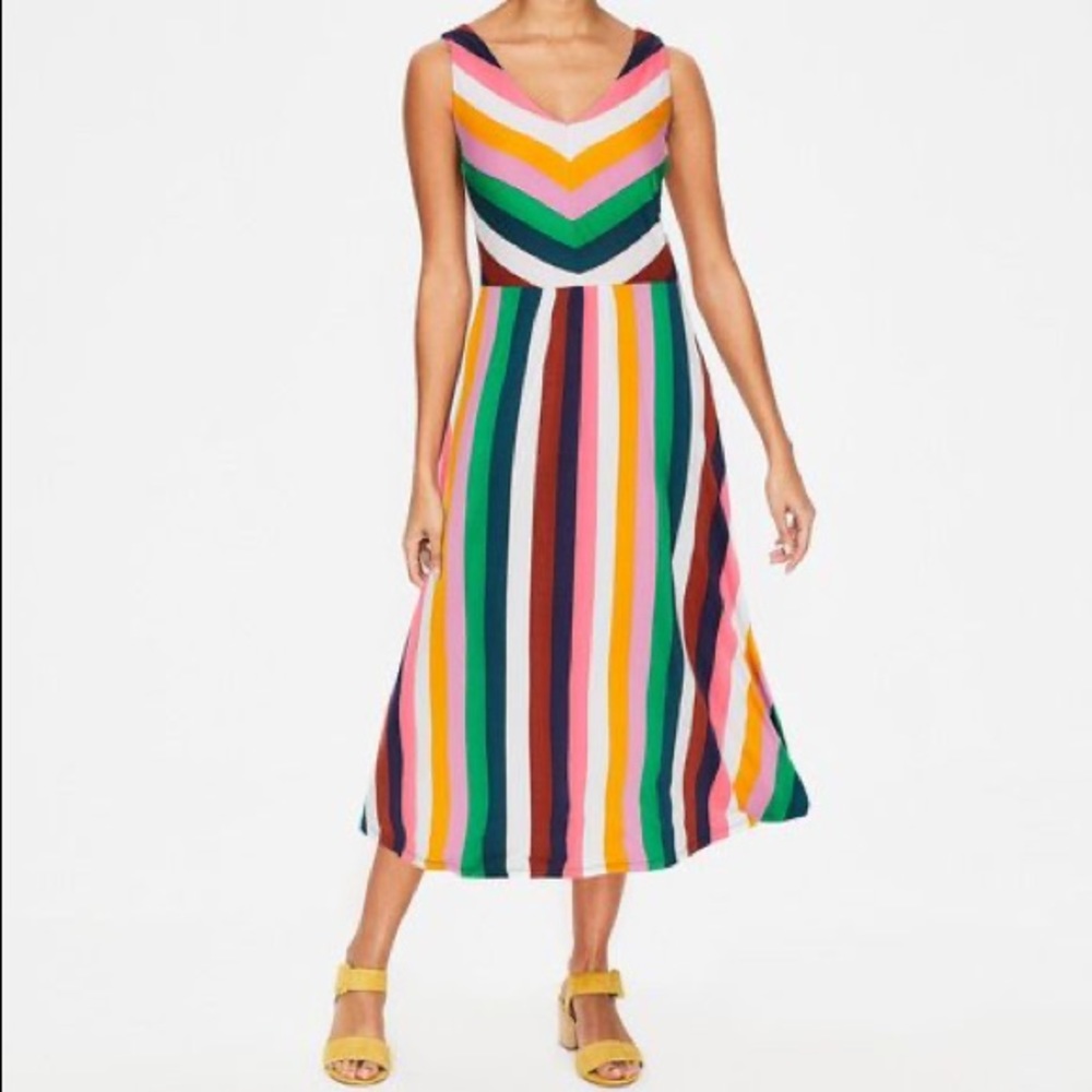 Boden Rainbow Octavia Jersey Dress 2P